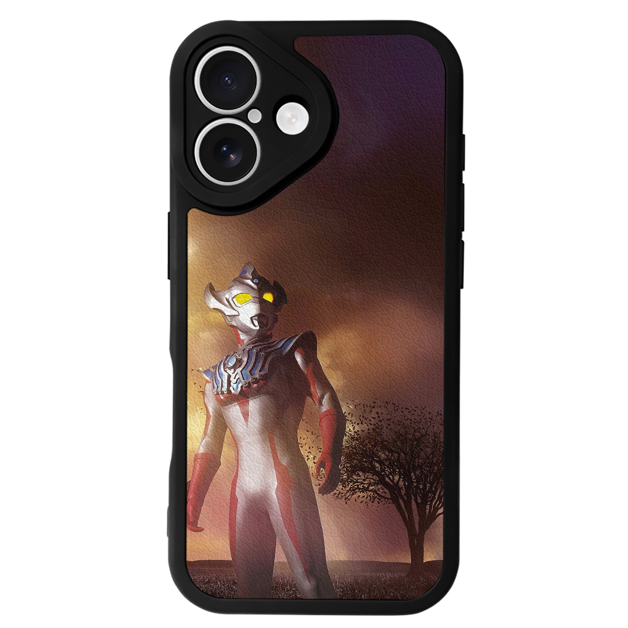 （画像用） ウルトラマン Ultraman 【iPhone 16シリーズ対応】シリコンスマホケース（レザー調） 材質：シリコン